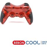 Beboncool 2.4g PS1-PS2-PS3-PC360-WINDOWS Pc-Android Tv-Android Tablet Telefon Uyumlu Titreşimli Kablosuz Joystick Kol - Kırmızı