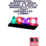 beboncool Icon Light Ses Müzik Duyarlı 3 Modlu Gamer Oyuncu Odası Dekoratif Aydınlatma