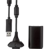 Beboncool Xbox 360 Uyumlu 4800 mah Uyumlu Joystick Kol Şarj Kiti Batarja USB Kablosu ile Birlikte - Siyah