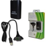 Beboncool Xbox 360 Uyumlu Joystick Kol Şarj Kiti Batarja USB Kablosu ile Birlikte - Beyaz