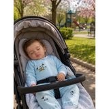 Becalm Online Müslin %100 Organik Pamuk - Uniseks Bebek Mevsimlik Uyku Tulumu Fermuarlı - Kuzu Nakışlı - Mint - 1,5 - 2 Yaş