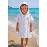 BeCalm Online Organik Pamuk Müslin - Nakışlı Bebek / Çocuk Panço Bornoz - Havlu - Kurulama - Plaj Giyim - Havuz – Saks Noktalı - 3 - 8 Yaş