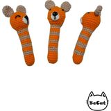 BeCat Kedi & Köpek Diş Kaşıma Oyuncağı & Pet Stres ve Isırma Oyuncağı - Turuncu