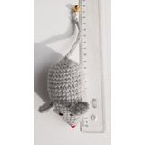 BeCat Yıkanabilir Amigurumi Kedi&Köpek Oyuncağı Gri Fare Antibakteriyel Malzemeden Eğlenceli Tasarım