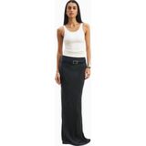 Because Of Alice Cupro Bias Cut Maxi Uzun Kadın Etek - Siyah - XL