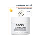 BECKA Yumurta Akı İçerikli Gözenek Sıkılaştırıcı Yüz Maskesi Siyah Nokta Karşıtı 100 ml