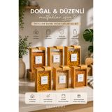 Becklume 3 Litre 6 Adet Etiketli Bambu Erzak Saklama Kabı - 6'Lı Bakliyat Saklama Kutusu - 6'lı Bambu Erzak Kapları