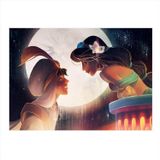 Bedeko Ahşap Tablo Aladdin Ve Yasemin Sihirli Lamba