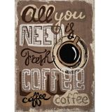 Bedeko Ahşap Tablo All You Need İs Coffee Afiş Hediyelik Mdf Tablo