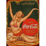Bedeko Ahşap Tablo Coca Cola Posteri Dekoratif Mdf Tablo