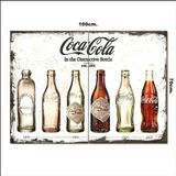 Bedeko Ahşap Tablo Coca Cola Şişeleri 70*100Cm