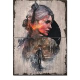 Bedeko Ahşap Tablo Eski Witcher 3 Steelbook Art Görseli Dekoratif Ahşap Tablo - 70 x 100 cm - Çok Renkli