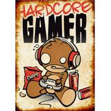 Bedeko Ahşap Tablo Eskitilmiş Hardcore Gamer Hediyelik Ahşap Tablo
