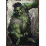 Bedeko Ahşap Tablo Hulk Yeşil Dev