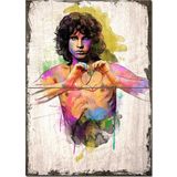 Bedeko Ahşap Tablo Jim Morrison Kalp Figürü Modern Mdf Tablo