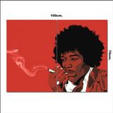 Bedeko Ahşap Tablo Jimi Hendrix Resim 70*100Cm