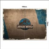 Bedeko Ahşap Tablo Jurassic World Sembolü Desenli 70*100Cm