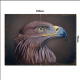Bedeko Ahşap Tablo Kahve Rengi Kartal Şekilli 70*100Cm