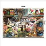 Bedeko Ahşap Tablo Kedi Evi 70*100Cm