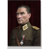 Bedeko Ahşap Tablo Mustafa Kemal Atatürk - 35 x 50 - Çok Renkli