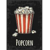 Bedeko Ahşap Tablo Popcorn Afiş