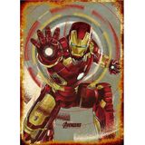 Bedeko Ahşap Tablo Retro Demir Adam Posteri Iron Man