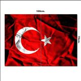 Bedeko Ahşap Tablo Türk Bayrağı 70*100Cm