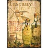 Bedeko Ahşap Tablo Tuscan Zeytin Yağı Afiş Mdf Poster