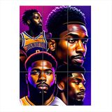 Bedeko Basketbol Temalı Ahşap 9 Parça Puzzle Tablo