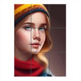 Bedeko Bereli Kız Mdf 9 Parça Puzzle Tablo
