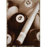 Bedeko Bilardo Temalı Modern Ahşap Tablo