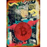 Bedeko Bitcoin Kripto Para Hediyelik Ahşap Tablo