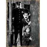 Bedeko Charlie Chaplin Hediyelik Ahşap Tablo