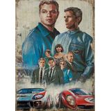 Bedeko Ford V Ferrari Hediyelik Ahşap Tablo
