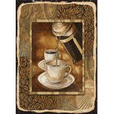 Bedeko French Press Kahve Desenli Mdf Tablo