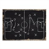 Bedeko Futbol Taktik Model Ahşap Tablo 50 cm x 70 cm - 50 x 70 cm - Çok Renkli