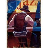 Bedeko Jazz Müzik Ve Piyano Hediyelik Ahşap Tablo