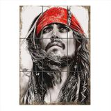 Bedeko Kaptan Jack Sparrow Mdf 9 Parça Puzzle Tablo