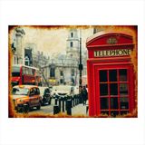Bedeko Londra Telefon Kulübesi Mdf Tablo 50Cm X 70Cm