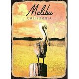 Bedeko Malibu Sahili Hediyelik Ahşap Tablo