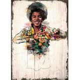 Bedeko Michael Jackson Hediyelik Ahşap Tablo 18Cm X 27Cm
