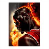 Bedeko Michael Jordan Basketbol Tasarım 9 Parça Puzzle Tablo