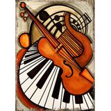 Bedeko Müzik Aletleri Hediyelik Ahşap Tablo 18Cm X 27Cm