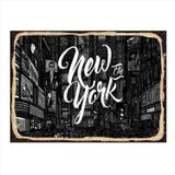 Bedeko New York Hediyelik Ahşap Tablo