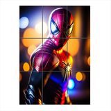 Bedeko Örümcek Adam Temalı Mdf 9 Parça Puzzle Tablo