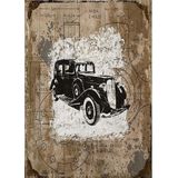 Bedeko Retro Klasik Araba Dekoratif Ahşap Tablo