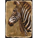 Bedeko Retro Zebra Hediyelik Ahşap Tablo