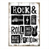 Bedeko Rock Müzik Temalı Mdf 9 Parça Puzzle Tablo