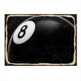 Bedeko Siyah Bilardo Topu Art Mdf Poster