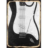 Bedeko Siyah Elektro Gitar Model Mdf Tablo